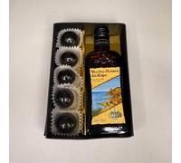 Bomboniera Mini Liquore Amaro del Capo con Confetti a Scelta, Set da 5 pz | Con tag personalizzato, regalo per matrimonio, compleanno, anniversario, laurea e pensione. Vietato ai minori