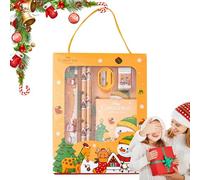Bomboniera natalizia fissa, set di gomme da natalizie,Set di 6 set di cancelleria natalizia sicura - per la scuola di Natale in più colori, simpatici articoli di cancelleria per Natale