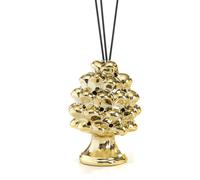 Bomboniera Profumatore Pigna Oro 15.5 cm in Porcellana con Luce e Gift Box