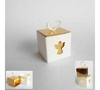 Bomboniera Scatola Confetti Inserto Angelo Oro Set 20 Art 17629