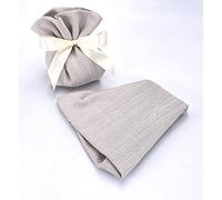 Bomboniere 10X Ottoman Sacchetto Portaconfetti Grigio 15x14 cm