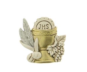 Bomboniere 12 PZ Calamita Magnete Resina Calice Prima Comunione 4 cm