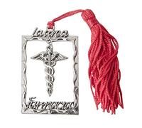 Bomboniere 12X Laurea Farmacia Ciondolo Cornice con caduceo 5.5 cm