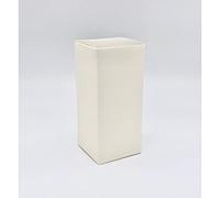 Bomboniere 20X Seta Avorio Scatola Pieghevole 8x8x18 cm