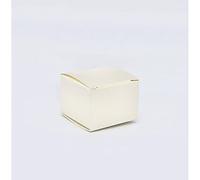 Bomboniere 20X Seta Avorio Scatola portaconfetti Pieghevole 5x5x3.5 cm