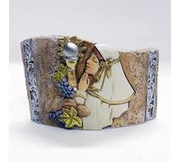 Bomboniere 24 pz Icona scultura resina effetto pietra bimba calice comunione