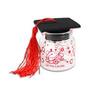 Bomboniere 36 pezzi laurea barattolo in vetro tappo in sughero portaconfetti