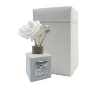 Bomboniere Comunione Profumatore Ceramica Cubo 6x6x8 cm Set 5 con Bastoncini 799