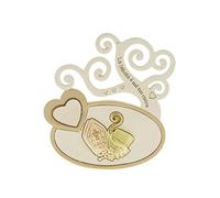 Bomboniere Cuore Icona Resina CRESIMA con Albero della Vita 12x10 cm