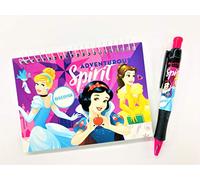 Bomboniere Disney Topolino e Minnie Mouse Autografo Note Pad Memo Book-, Principesse Adventure Begin Here, Blu, Rosa, Rosso.