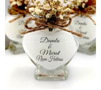 bomboniere matrimonio, 20 pezzo bottigliette vetro Candele in un barattolo di profumate battesimo,vasetti vetro anni ragazzo, comunione, cresima,piccolo regalo colore: bianco