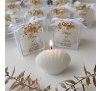 bomboniere matrimonio, conchiglia 30 pezzi candele profumate bomboniere battesimo, anni ragazzo, comunione, cresima, anniversario di, compleanno bigliettini (set da 30)