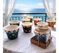 Bomboniere Matrimonio, Mini Vaso in Ceramica nella scatola Personalizzato, Battesimo, Comunione, Cresima, la pianta non è inclusa 10, 20, 30, 50, 100, 150 opzioni disponibili nella sezione)