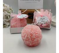 bomboniere matrimonio, Rosa pezzi candele profumate bomboniere battesimo, anni ragazzo, comunione, cresima, anniversario di, compleanno bigliettini (rosa, set di 20)