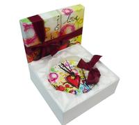Bomboniere Orologio Ceramica Cuore D 20 Scatola Decorata Matrimonio