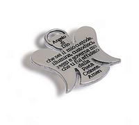 Bomboniere Prima Comunione Ciondolo Sacro Angelo con Preghiera Angelo di Dio Kit 10 PZ G175 (Ciondolo)