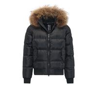 BomBoogie - Bomber in piuma con bordo in pelliccia spessa - - Jackets - Uomo - Nero - L