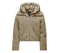 BomBoogie - Cappotto Corto Bimateriale con Cappuccio Rimovibile - - Jackets - Donna - Beige - L