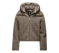 BomBoogie - Cappotto Corto Bimateriale con Cappuccio Rimovibile - - Jackets - Donna - Beige - XL