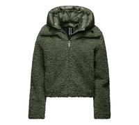 BomBoogie - Cappotto Corto Bimateriale con Cappuccio Rimovibile - - Jackets - Donna - Verde - XS
