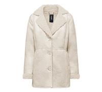 BomBoogie - Cappotto effetto shearling con revers e polsini in ecopelliccia-WHITE Swan-2 - - Coats - Donna - Beige - M