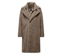 BomBoogie - Cappotto lungo da donna in eco pelliccia con revers-TAUPE-0 - - Coats - Donna - Marrone - S