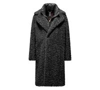 BomBoogie - Cappotto Lungo in Finta Pelliccia con Revers - - Coats - Donna - Nero - L