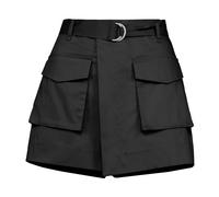 BomBoogie - Cotton Blend Shorts - - Shorts - Donna - Nero - S