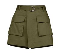 BomBoogie - Cotton Blend Shorts - - Shorts - Donna - Verde - 2XS