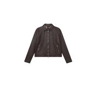 Bomboogie Giacca in Pelle da Donna Marrone Scuro, Regular, Chiusura a Zip