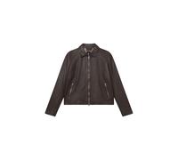 Bomboogie Giacca in Pelle da Donna Marrone Scuro, Regular, Chiusura a Zip