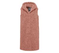 BomBoogie - Gilet lungo da donna in pelliccetta sintetica effetto agnellino-BLUSH Pink-3 - - Jackets - Donna - Rosa - L