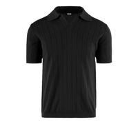 BomBoogie - Polo a Maniche Corte in Cotone con Scollo a V - - Knitwear - Uomo - Nero - M
