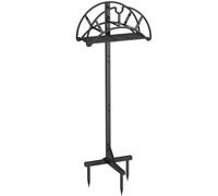 Bomclap Supporto per tubo da giardino, autoportante, in metallo, per tubo da giardino, supporto per tubo da giardino, Nero