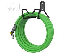 Bomclap Supporto per tubo in metallo, supporto per tubo da giardino a parete per tubo da giardino (nero)