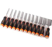 BomDog Scalpello, Kit Di Scalpelli per Legno Professionali da 12 Pezzi, Scalpelli per Incisione in Acciaio Al Cromo Vanadio da 6-51 Mm per Falegnami, Tornitori Di Legno Incisione Fai da Te