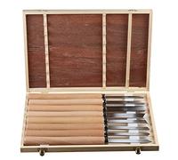 BomDog Set Di Scalpelli per Tornio per Legno da 8 Pezzi, Accessori per Tornitura Del Legno Utensili per Tornitura Del Legno, Manici in Legno Duro, Sgorbia in Acciaio Al Manganese