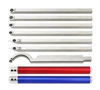 BomDog Set Di Utensili per Tornio Set Di 7 Utensili per Tornitura Del Legno, Utensili per Tornitura Del Legno con Punta in Metallo Duro, Impugnatura Intercambiabile in Lega Di Alluminio con Inserti