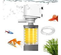 Bomefoi Filtro per pesci | Multifunzione Potente filtro - Silenzioso potente aeratore per acquario a più stadi per acquari d'acqua dolce salata barriera corallina betta tartaruga Axolotl gamberetti