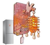 Bomefoi Magneti da Frigo | Decorazione 3D Gru Gialla Magnetica in Metallo,Magneti Fosforescenti Souvenir Per Bagno Scuola Camera Bambini Garage Viaggio Casa