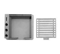 Bomefoi Modello per stencil per note adesive, scatola portaoggetti per appunti adesivi, dispenser di carta riutilizzabile per cancelleria da scrivania per scaffali di casa, dormitorio universitario