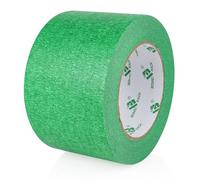 BOMEI PACK 2 Nastro per mascheratura verde 75mmx50 m, nastro universale per pittura e decorazione Nastro per pittori - Nastro per mascheratura facilmente rimovibile