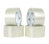 BOMEI PACK Nastro bianco adesivo termofusibile (4 rotoli) 50u48mm30m
