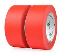 BOMEI PACK Nastro per carrozzeria, rosso, 48 x 50 m, nastro per pittore, non lascia residui, facile da rimuovere per la casa, l'arte, l'ufficio, la decorazione professionale