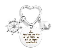 BOMEON Portachiavi Regali Regalo Laurea Donna Uomo, Ispirazione Regalo Regali per la Laurea Lauree Diploma Ragazza Ragazzo Idee Idea Regalo per Laurea Amica Università Studenti Portachiave