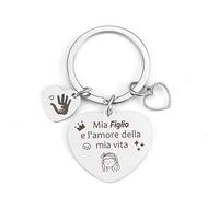 BOMEON Regalo Figlia, Regalo Mamma E Figlia, Portachiavi Per Mia Figlia, Idee Regalo Figlia, Regali Di Natale Per La Figlia, Regali Di Compleanno Per La Figlia Mia Figlia E L'amore Della Mia Vita