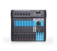 BOMGE Console professionale Mixer Sound Board Sistema da scrivania a 8 canali w/interfaccia audio USB registrazione USB-B, funzione BT, 99 effetti DSP, alimentazione phantom 48V Stereo DJ Studio FX
