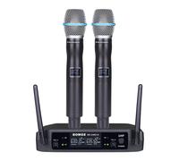 BOMGE Uhf - Microfoni e sistemi wireless in metallo per karaoke, canto, riunioni, feste, chiesa, DJ, matrimoni, (240U)