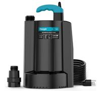 BOMGIE - Pompa sommersa automatica, 1/4 hp, pompa palude 2250 GPH, elettropompa portatile, estrazione per piscina, cantina, idromassaggio, giardino, piscina