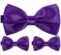 BomGuard Set da 3 Papillon Uomo, porpora